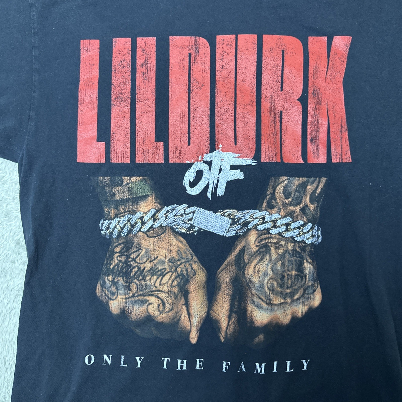 Lil Durk OTF Rap Tee Mens Medium Black Hip Hop Streetwear Concert Graphic Shirt gallery