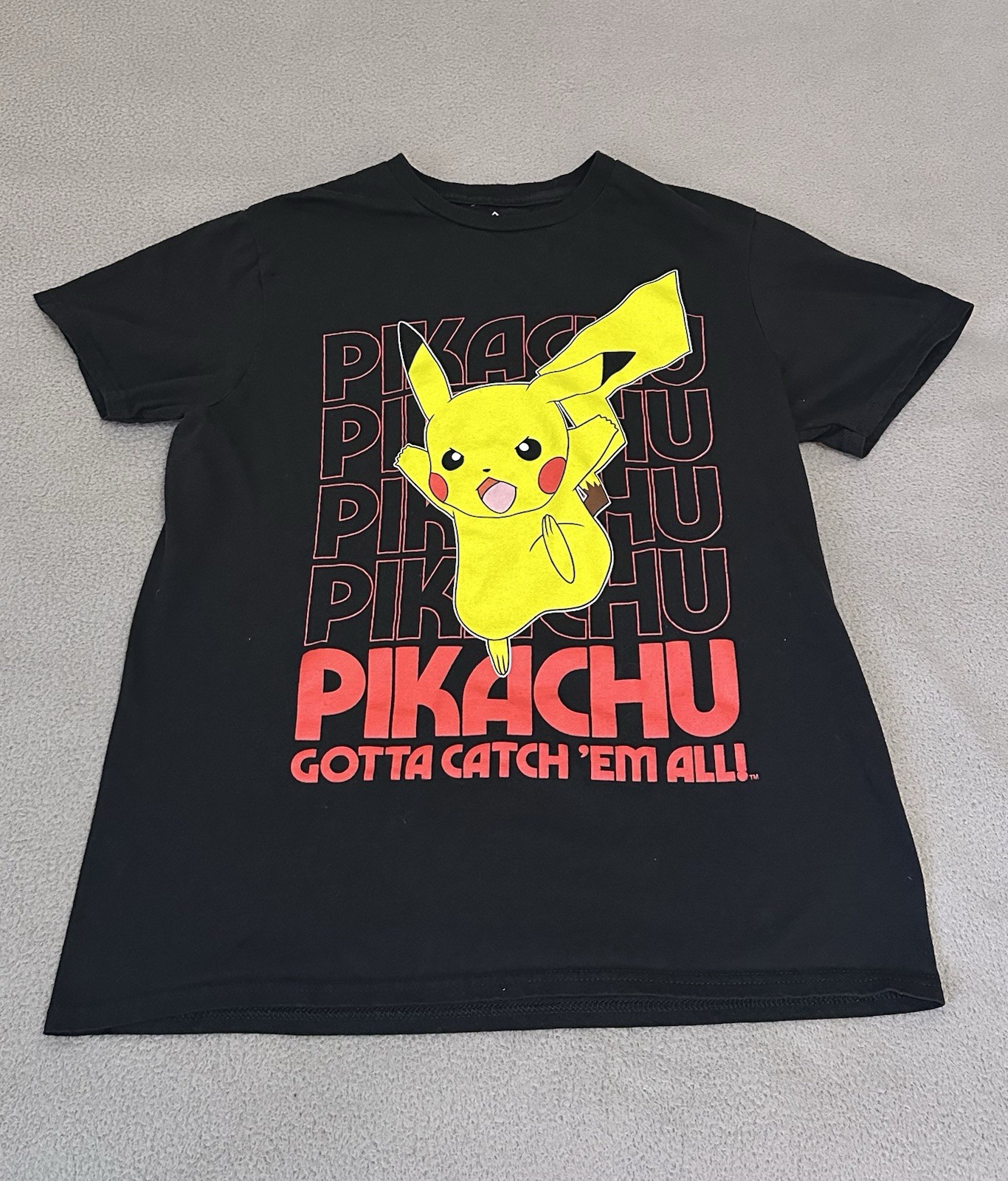 Pokemon Pikachu Gotta Catch Em All T-Shirt Black Unisex Size M Graphic Tee gallery