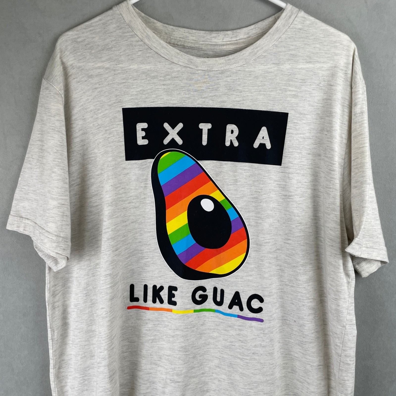 Mad Engine Extra Like Guac Avocado Rainbow Foodie Humor LGBTQ+ T Shirt Mens XL gallery