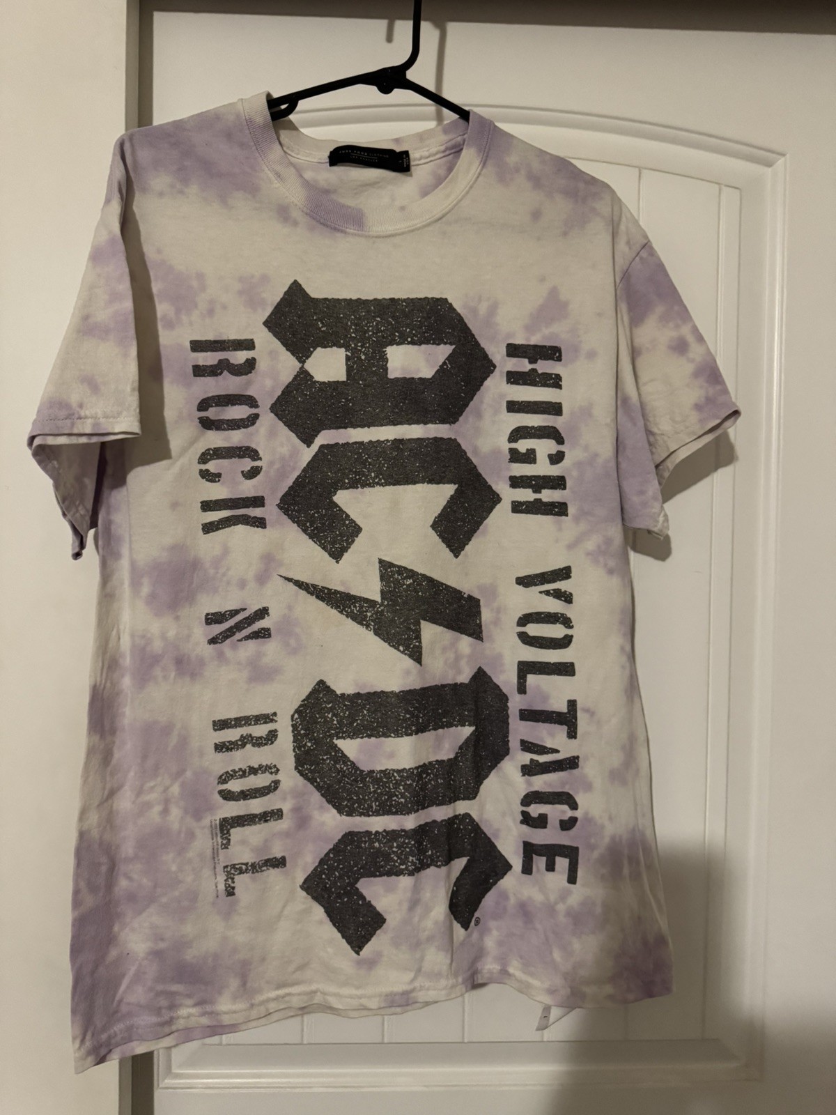ACDC High Voltage Rock N Roll Tee Junk Food Tie Dye NWT Band Shirt L