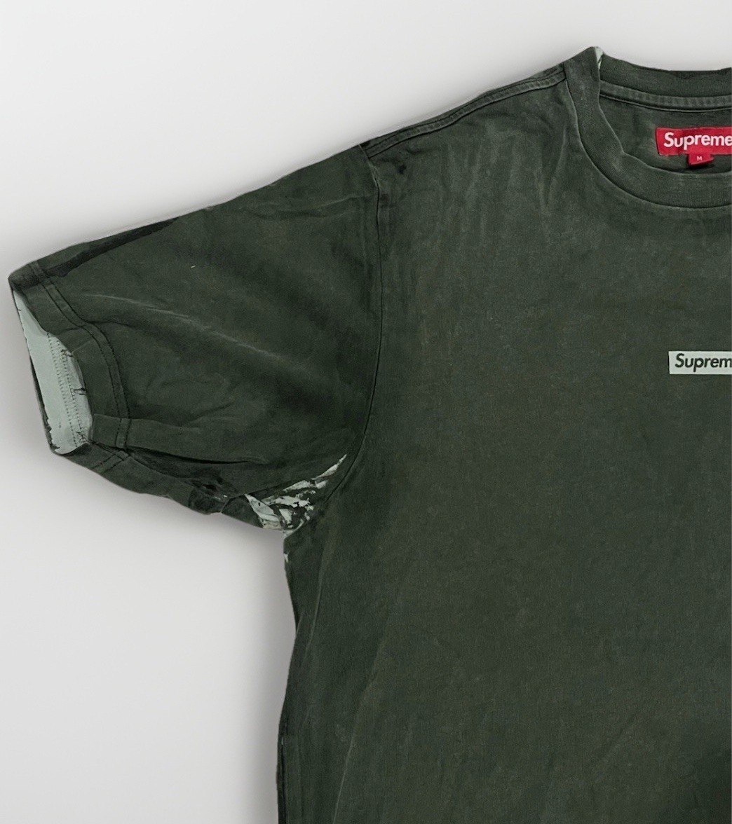 SUPREME T-Shirt OVERPRINT BOX LOGO S/S Top SS24 Green MEDIUM 100% COTTON gallery