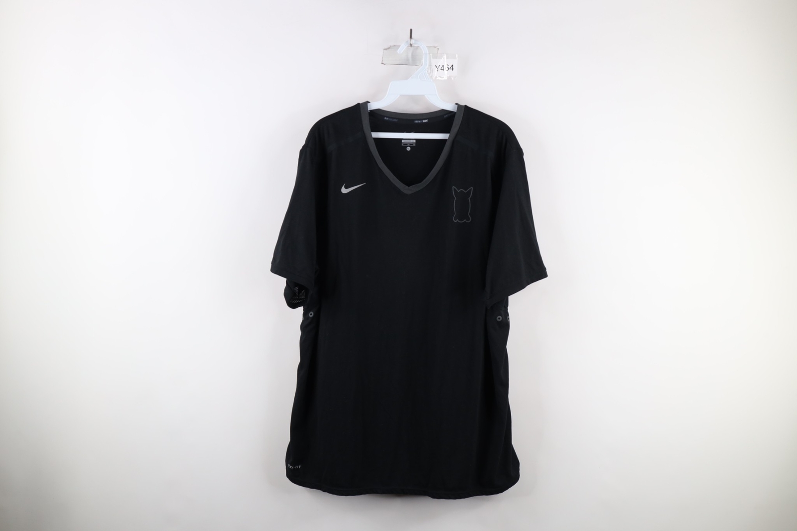 Nike Running Mens XL Spell Out Kenya Shield Tailwind Short Sleeve T-Shirt Black gallery