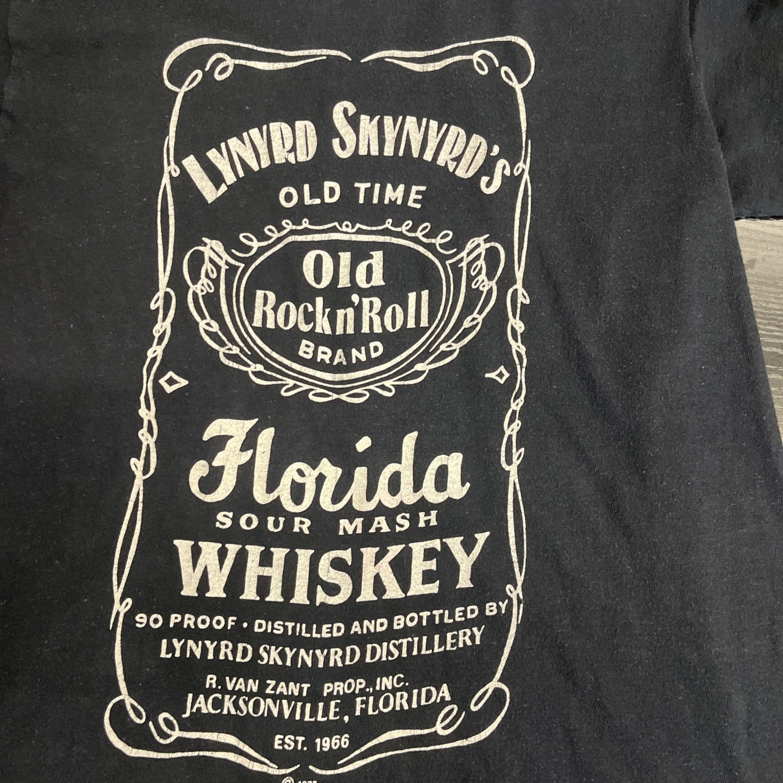 Vintage 1977 Lynyrd Skynyrd's Whisky Tour Shirt Black Size Sm34/36 Hanes Tag gallery