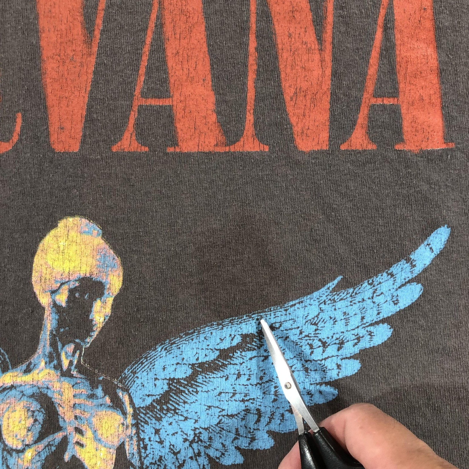 Nirvana Shirt Mens XL Black In Utero Angel Graphic Tee Rock Band Grunge Music gallery