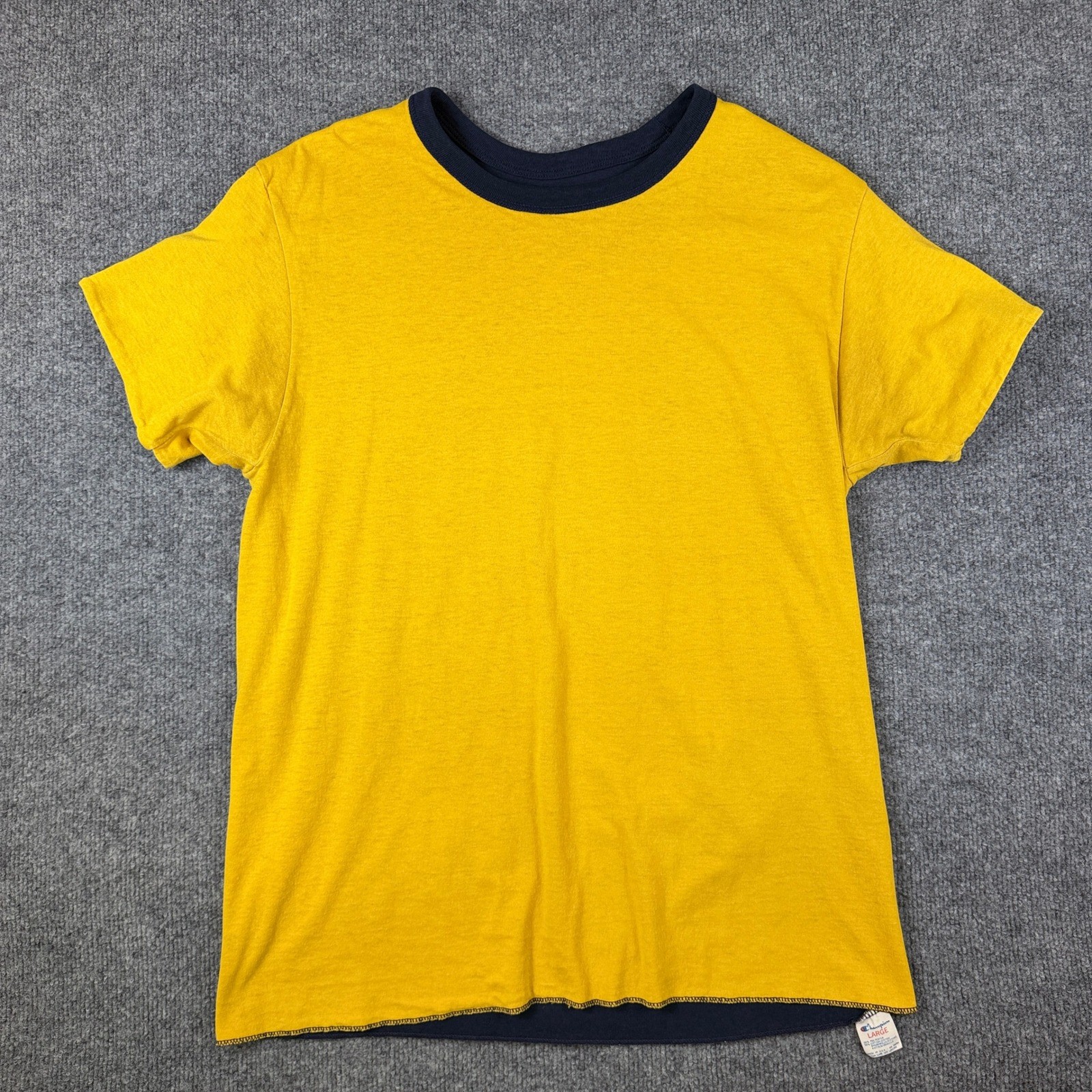 Vintage Champion Double Face T Shirt Mens L Reversible Phys Ed Made in USA 80s gallery