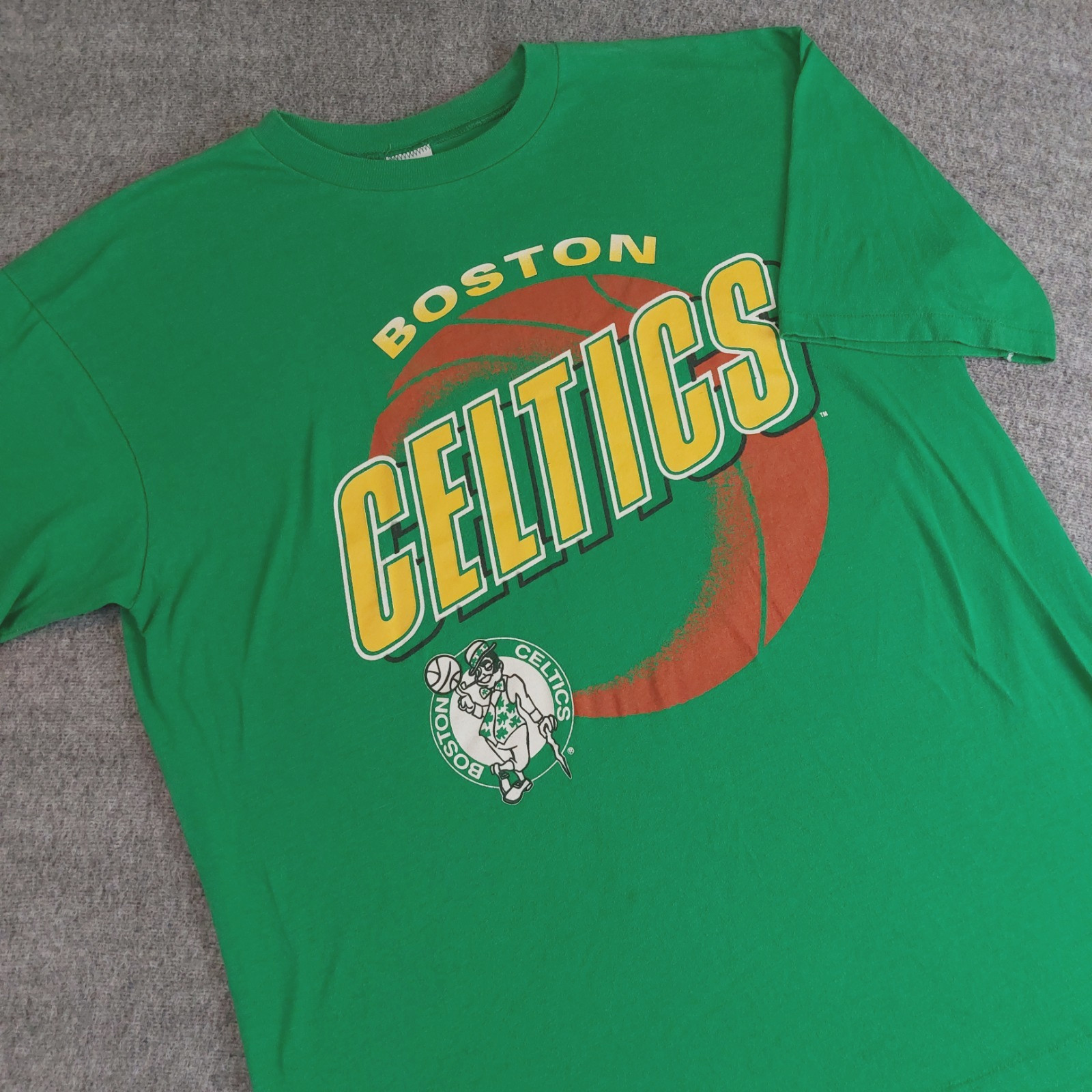Vintage Boston Celtics Artex Single Stitch T Shirt Size XL Green Basketball