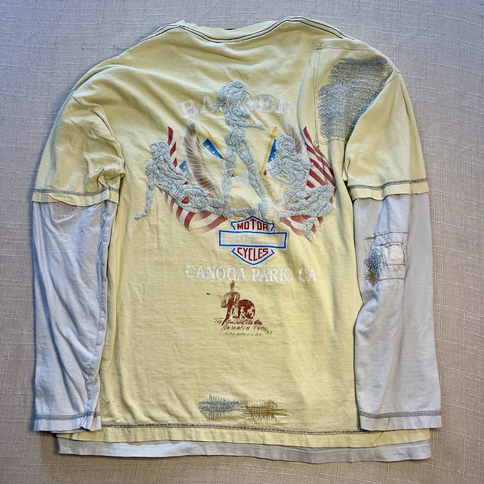 The Great Wall of China Men’s Long Sleeve Cotton T Shirt Used Vintage Good XXXL gallery