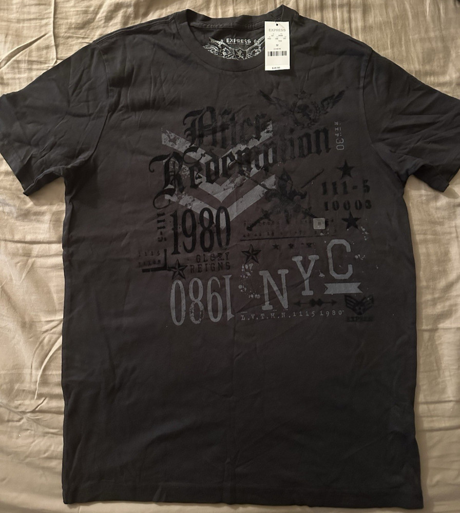 NWT EXPRESS COTTON T-SHIRT MEDIUM – BLACK “AFTER REDEMPTION” VINTAGE