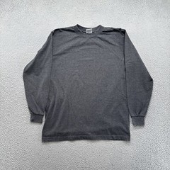 Vintage Shaka Wear Super Max Heavy Long Sleeve Gray Shirt in Mens Size Large