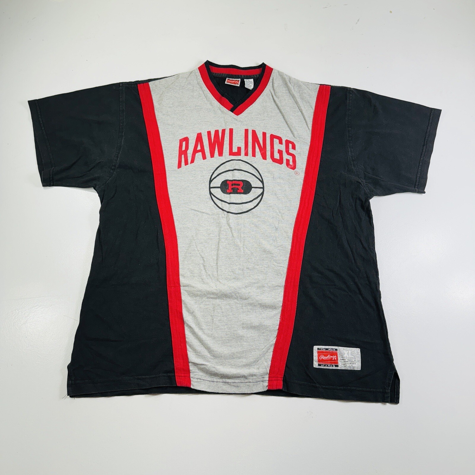 Rawlings Vintage T Shirt 80s Red Black Sellout Men’s Size XL