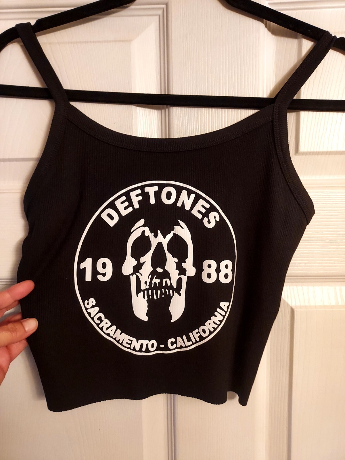 Deftones 1988 Sacramento California crop top deftones tank top Ribbed gallery