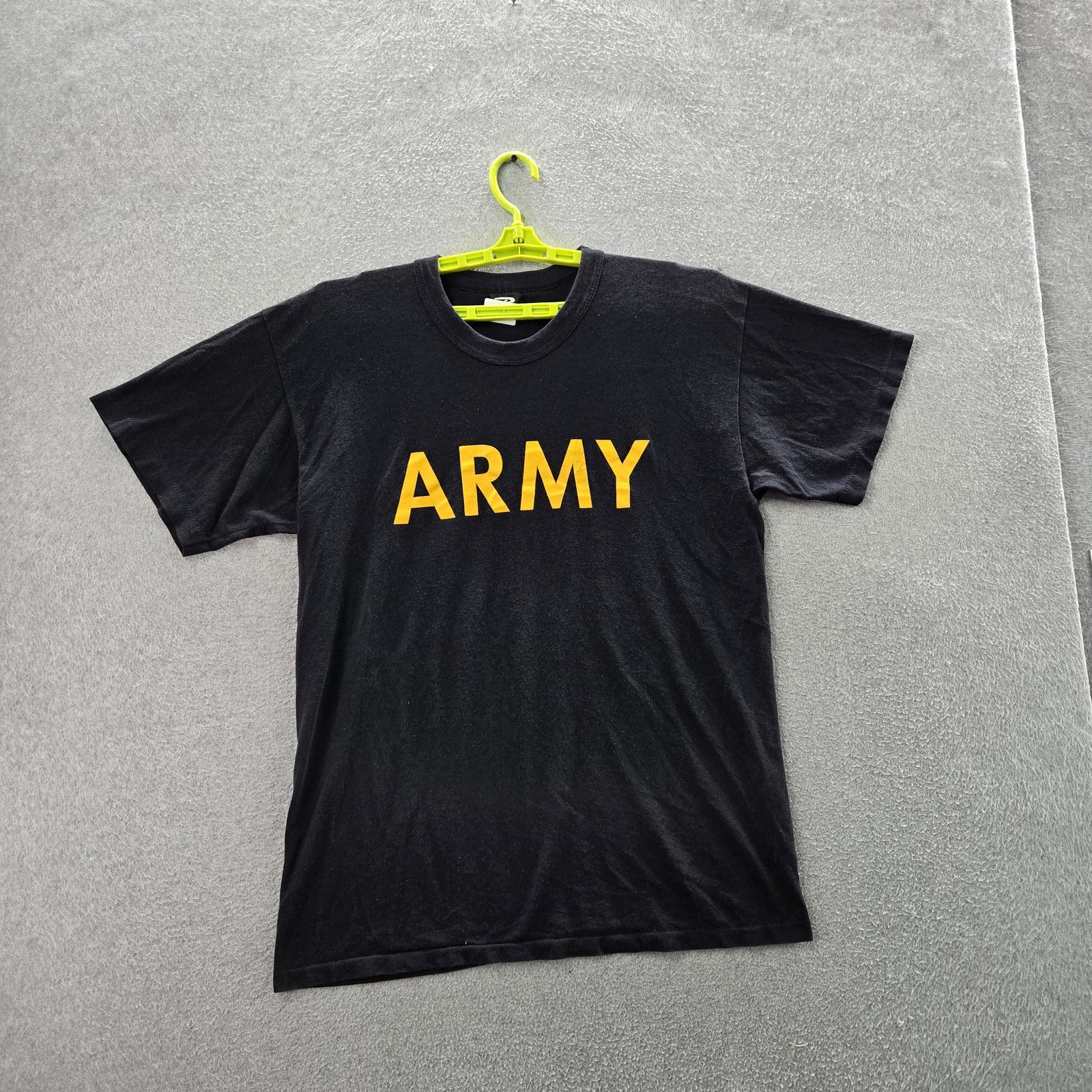 VINTAGE Rothco Men Shirt L Black 80s Made In USA Army Single Stitch gallery