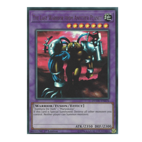 *** THE LAST WARRIOR FROM ANOTHER PLANET *** ULTRA RARE DUOV-EN076 YUGIOH!