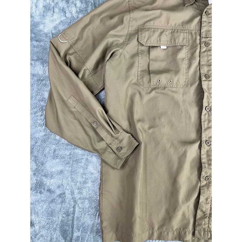 Habit Men’s L Performance Fishing Shirt Solar Factor Long Sleeve Tan Excellent gallery