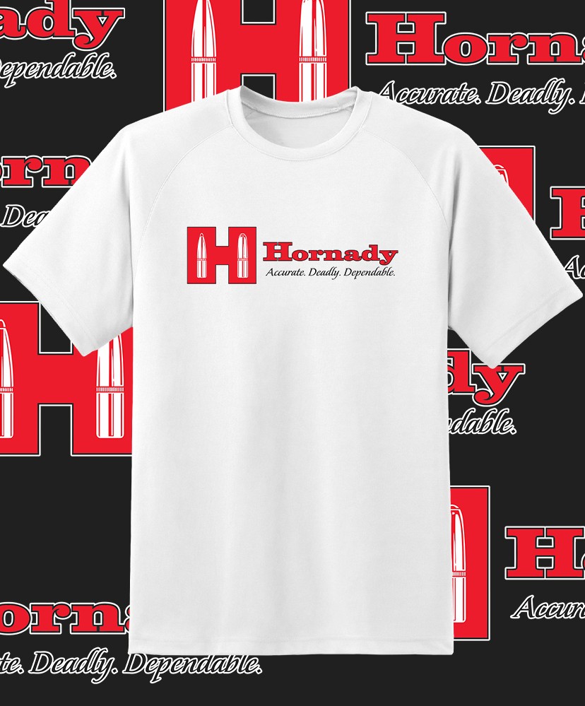 Hornady Guns Firearms Main Logo T Shirt Adult & Youth sizes Fast Ship! gallery
