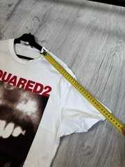 RRP 250$ DSQUARED2 Mouth Maple Leaf Sticker white man t-shirt size XL man
