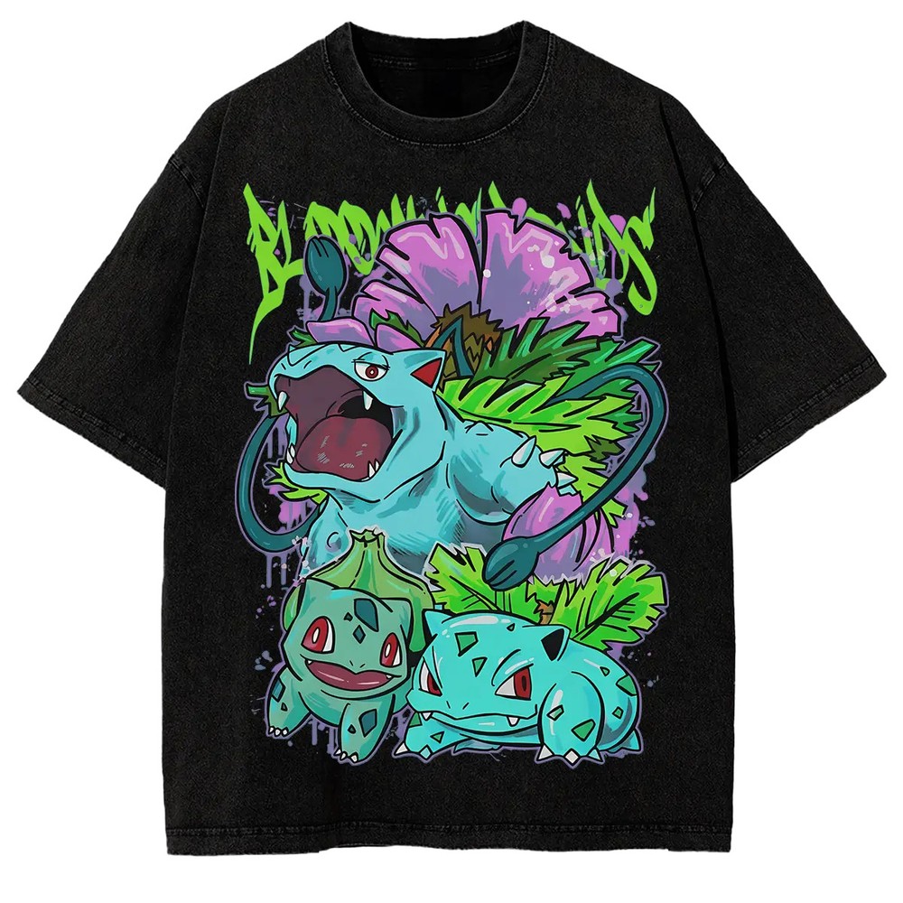 P0kemon Bulbasaur Ivysaur Venusaur Graphic Fans And Lovers Anime T-Shirt