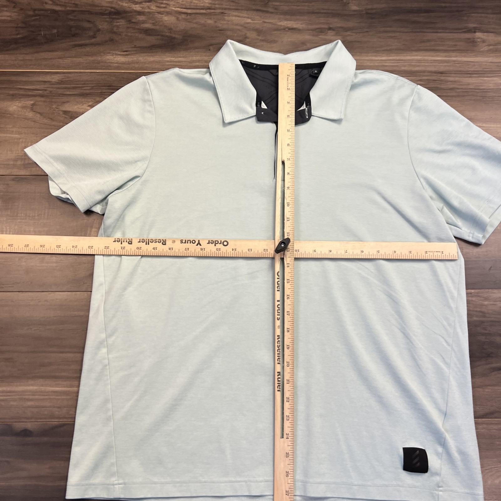 Adidas Shirt Mens XL Teal Golf Adicross Novelty Print Polo Short Sleeve gallery