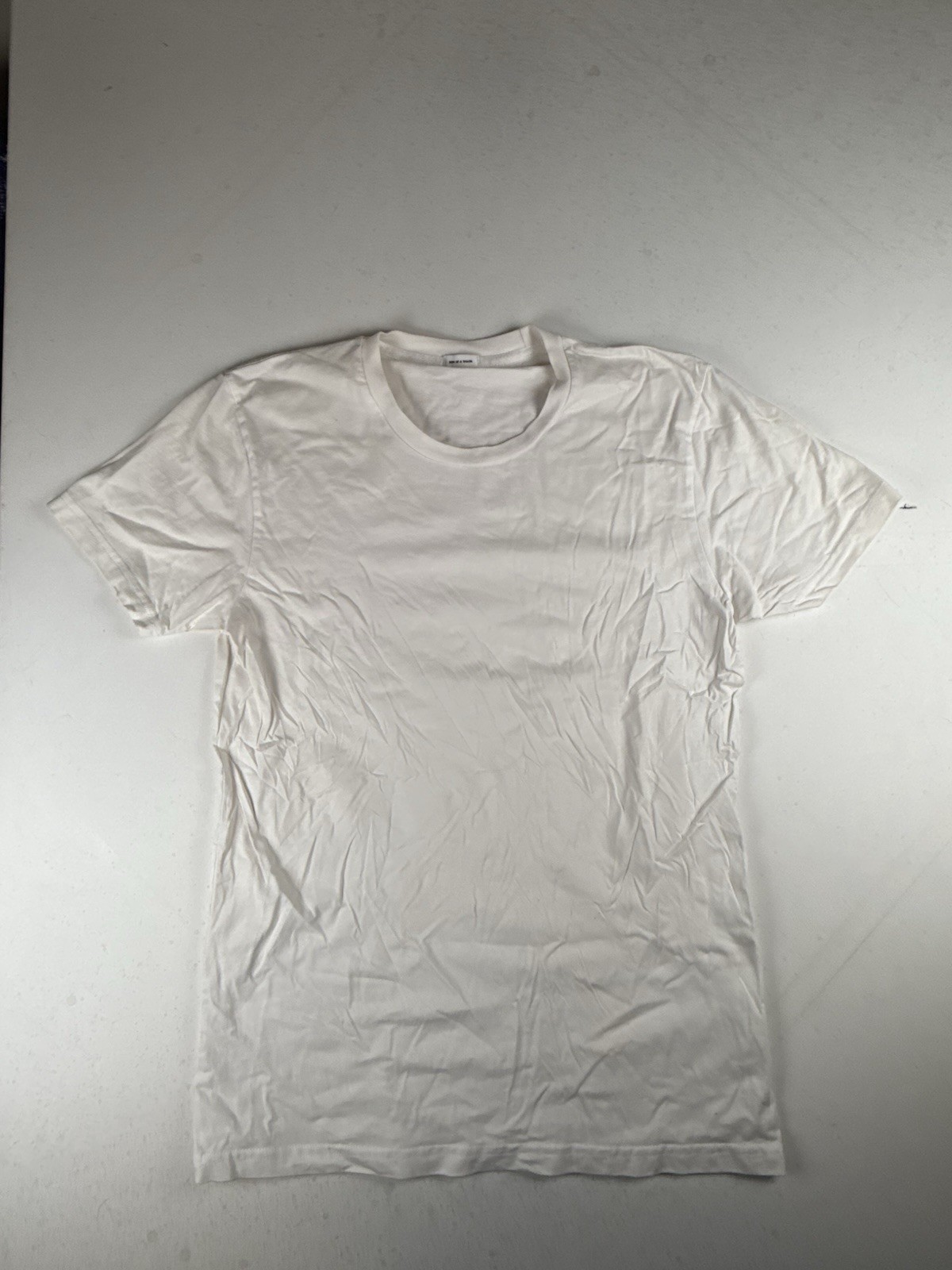 Son of a Tailor White 100% Supima Cotton Short Sleeve Crewneck T-Shirt Men Small gallery