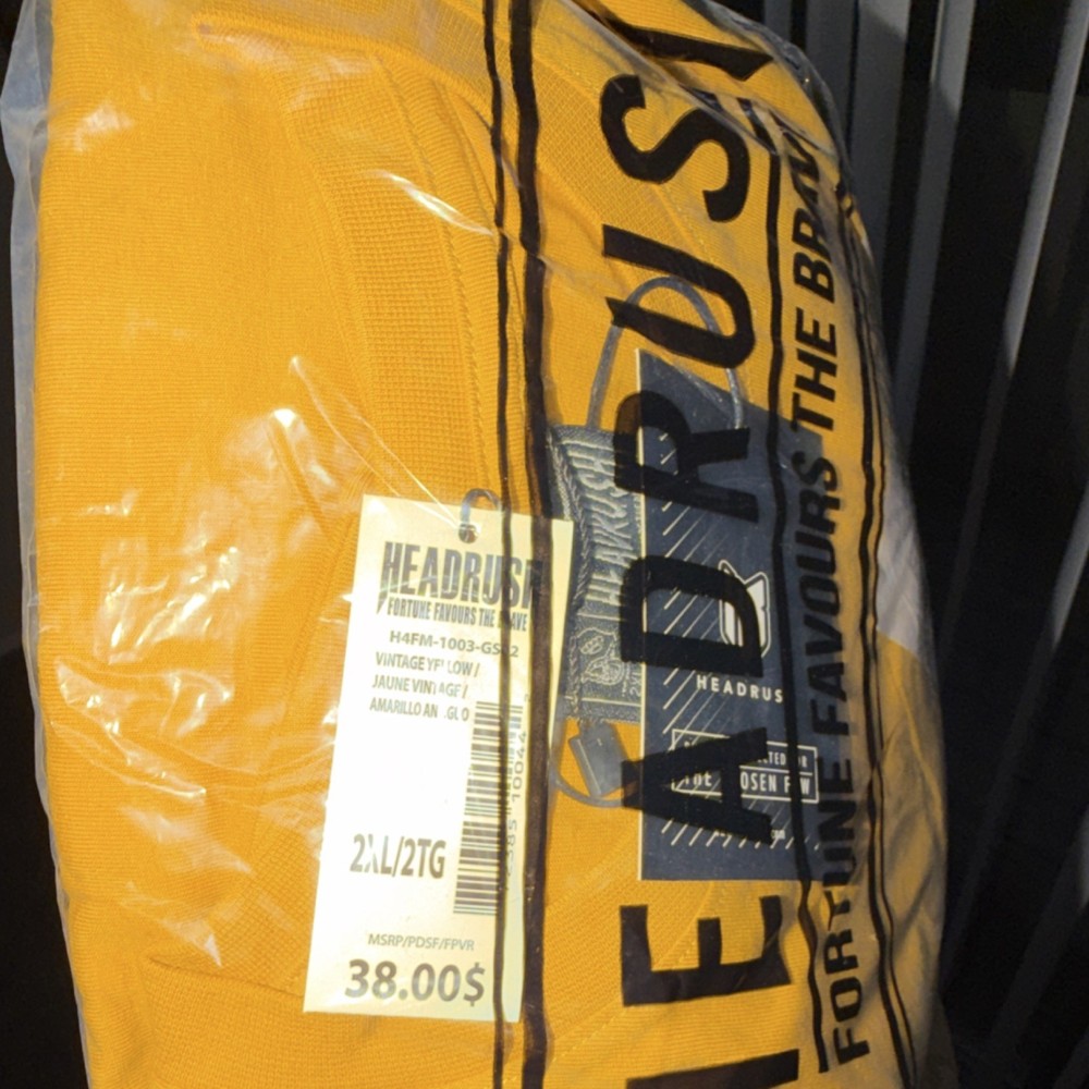 NEW SEALED Headrush “Great Specter” T-Shirt – Vintage Yellow – 2XL/2TG – RARE