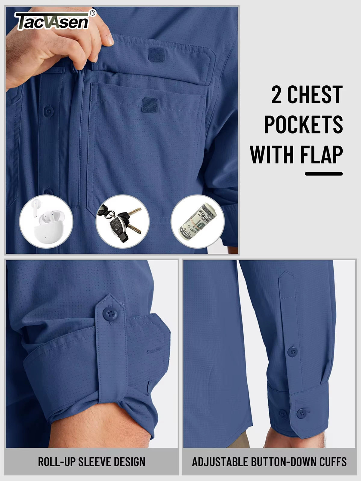 I Men's Button Down Shirt, Long Sleeve, Quick Dry gallery