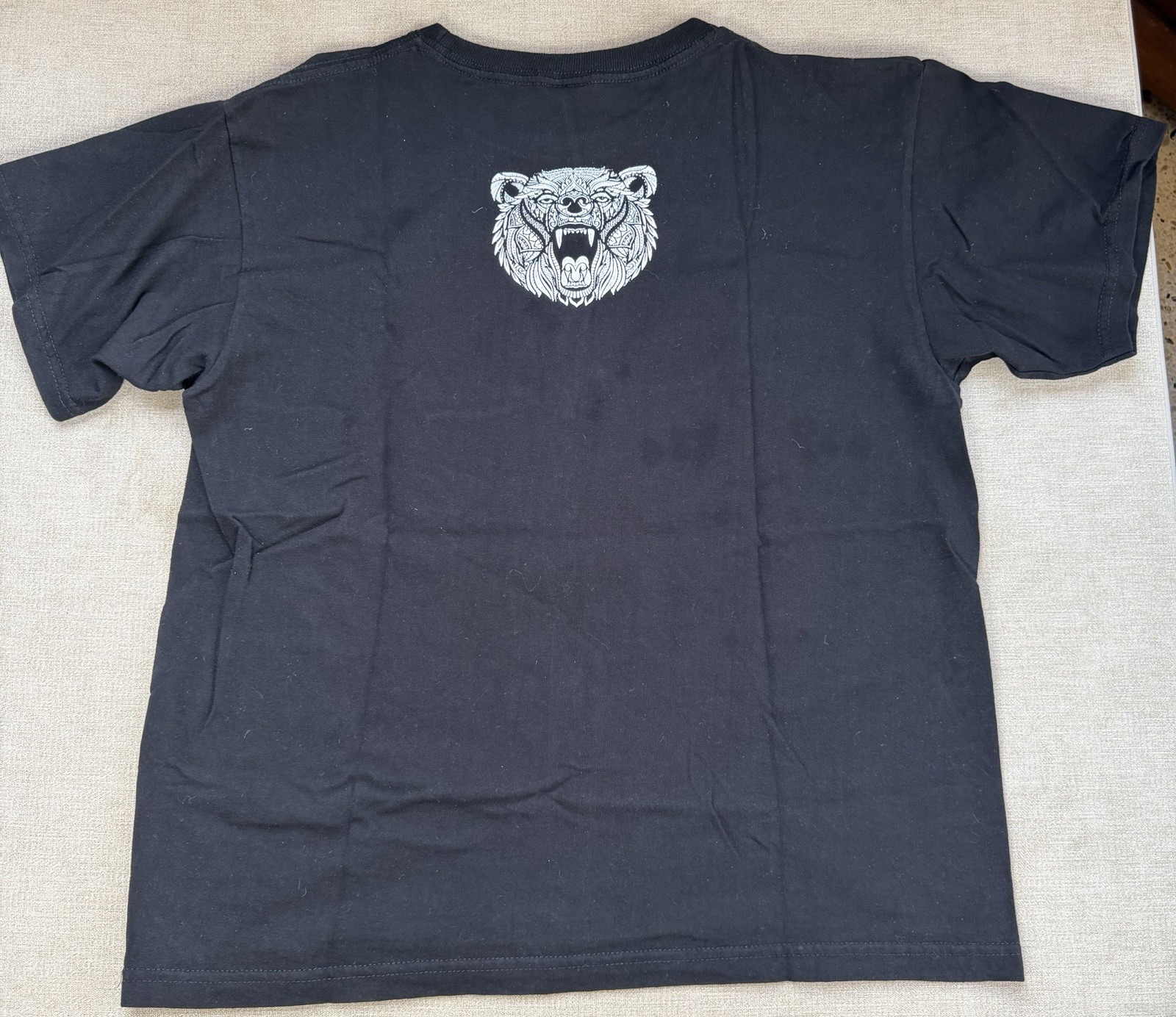 Grizzly Bear Colorful Artsy T-Shirt Small Black Short Sleeve Animal Wildlife gallery