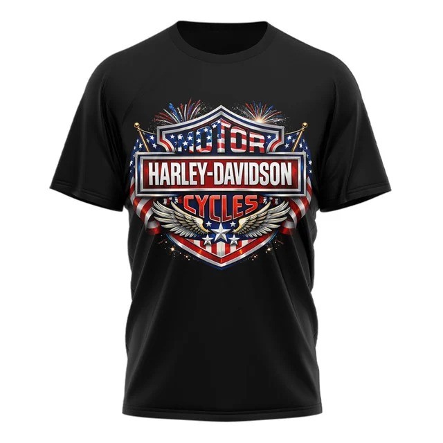 Harley-Davidson America 250th Anniversary Shirt 1776-2026 Independence Day Tee gallery