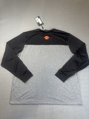 HARLEY DAVIDSON Performance Polyester Micro Mesh Long Sleeve Tee size 2XL Mens