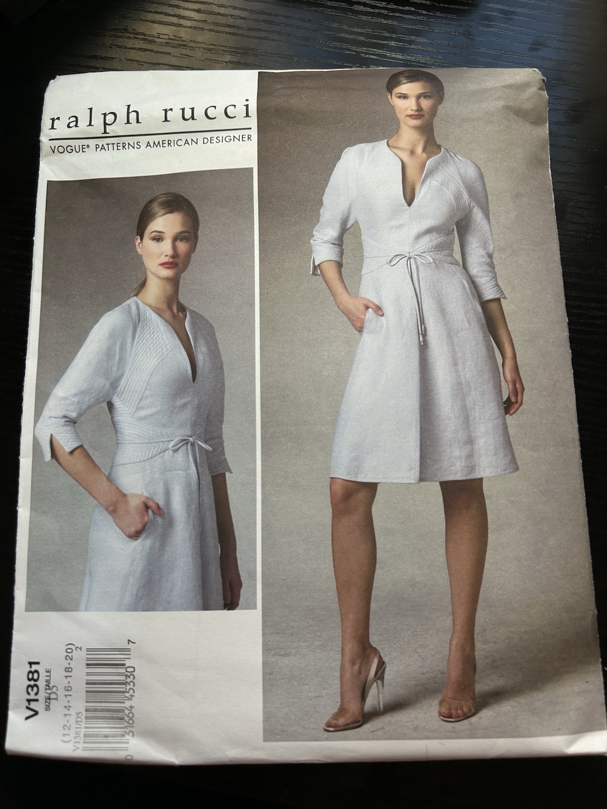Vogue Patterns Ralph Rucci V1381 Dress Women’s Size D5 (12-20)