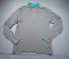 Tasc Performance Quarter Zip Pullover Mens Medium Gray Bamboo Pebble Beach Golf
