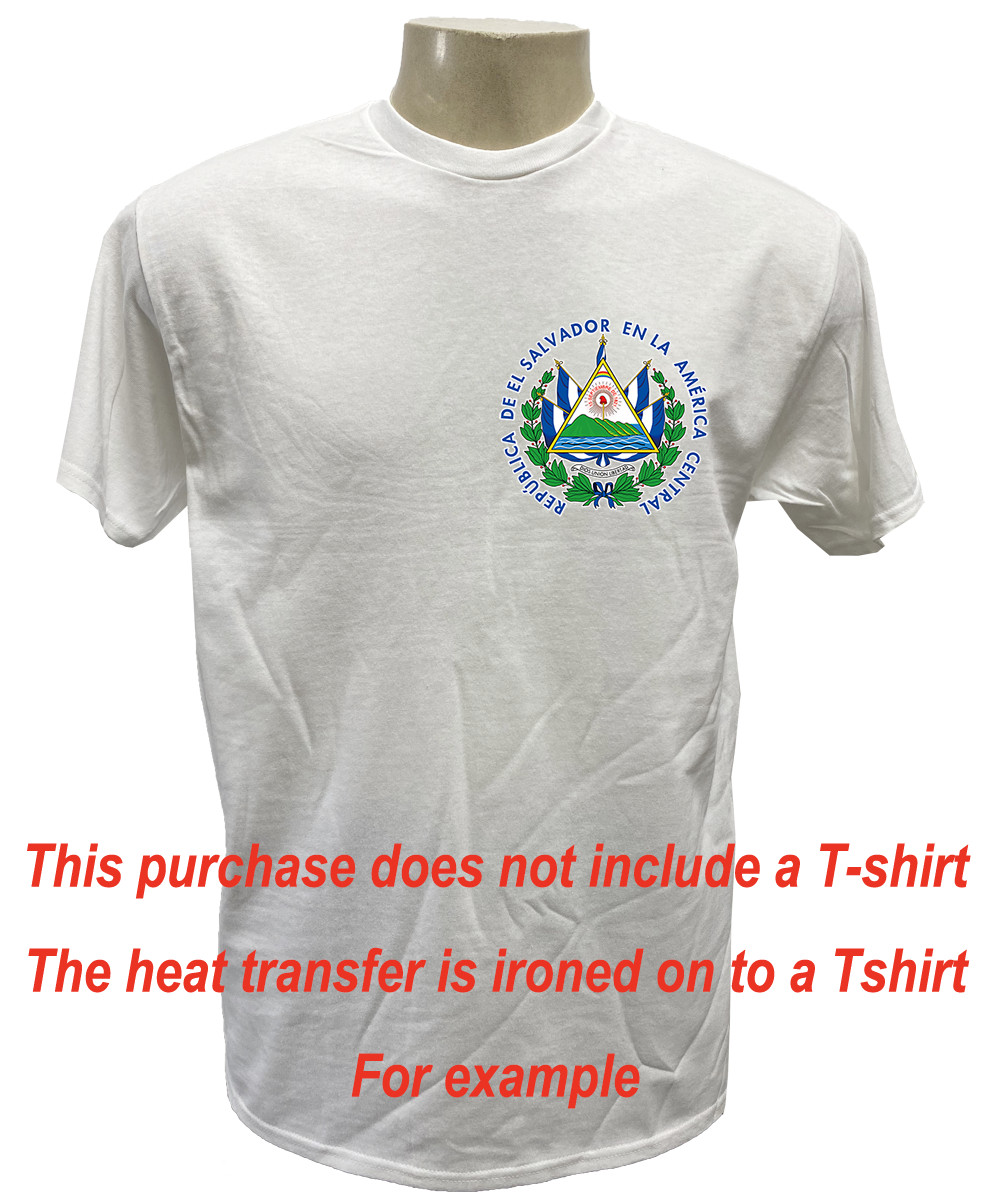 EL SALVADOR MAP FLAG 3X3in SELF IRON ON HEAT TRANSFER FOR MASKS TSHIRT LOT gallery