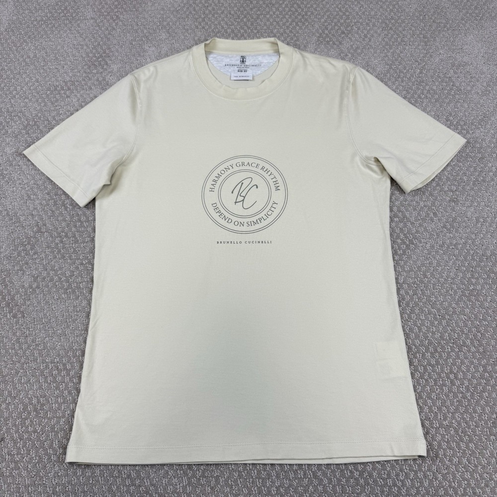Brunello Cucinelli For Humanity Slim Fit Logo T Shirt Men’s Sz Small NWOT Italy