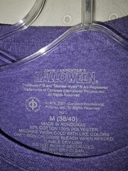 Halloween Michael Meyers Retro Medium Mens Purple Graphic Logo Short Sleeve Tee
