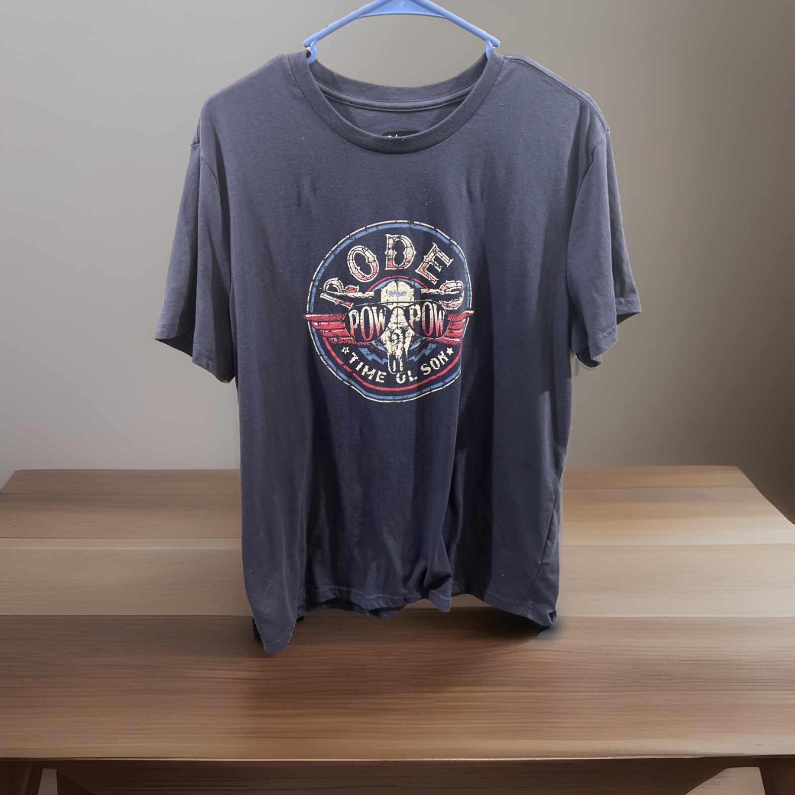 Rock & Roll Denim Dale Brisby Rodeo Time Ol’ Son Blue Graphic T-Shirt LARGE