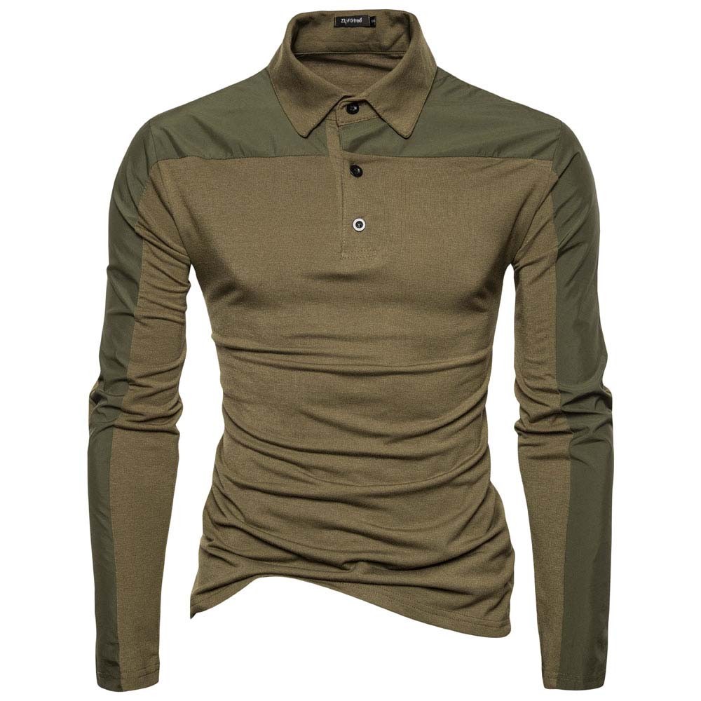 Mens Long Sleeve Shirt Casual Muscle Fit Turn-down Collar Tops T-shirt Blouse gallery