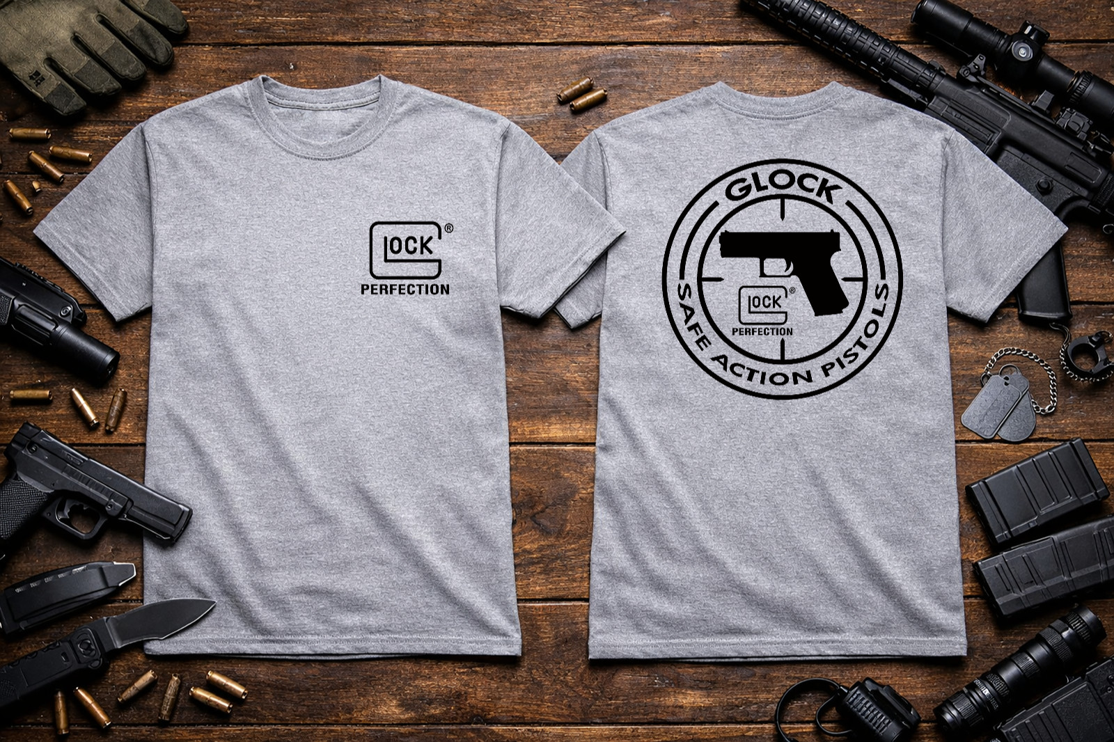 OFFICIAL Glock Logo - T-Shirt Heavyweight S M L XL 2XL 3XL 4XL 5XL gallery