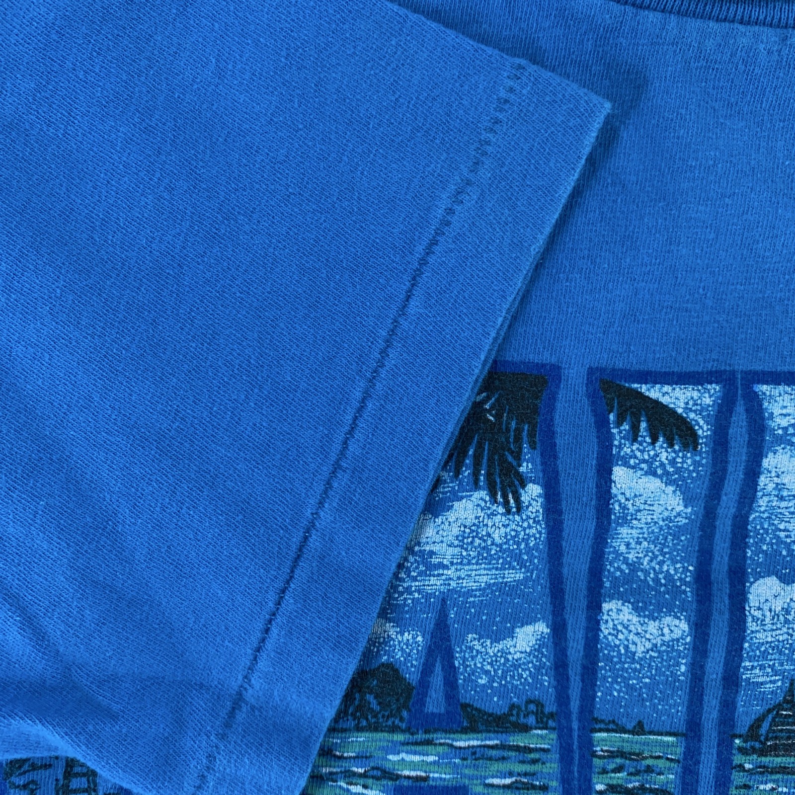 Vintage Waikiki Honolulu Hawaii Shirt Mens Small Beach Surf Sail Tee 90s USA gallery