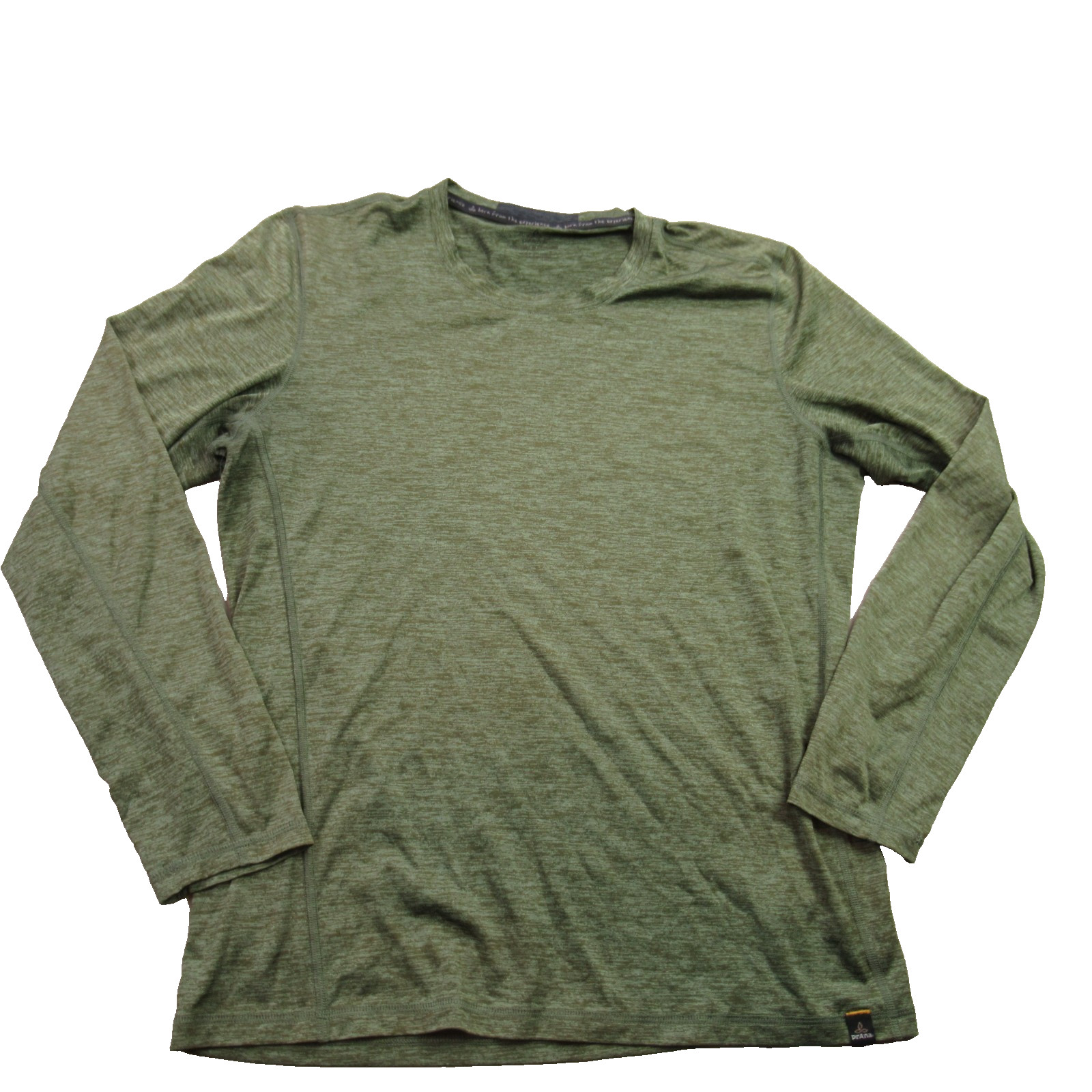 Prana Shirt Mens Medium Long Sleeve Crew Neck Pullover Outdoors Green
