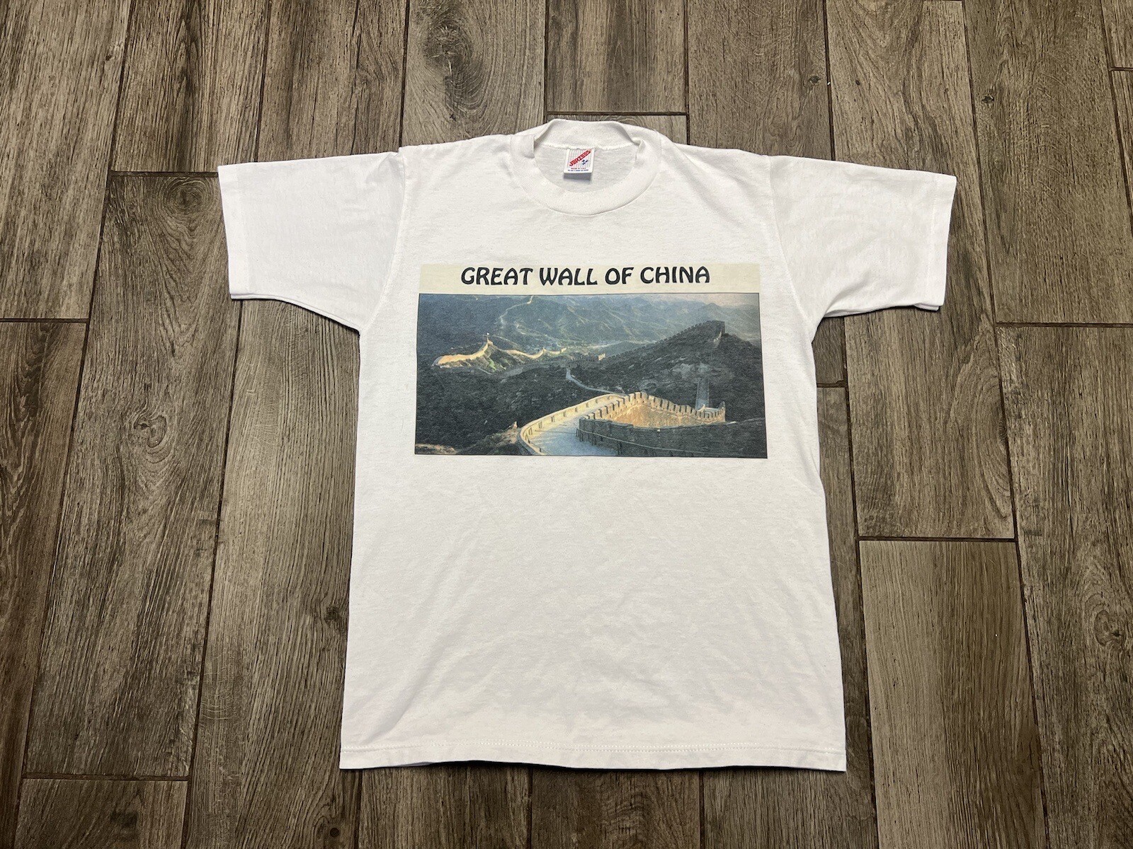 The Great Wall Of China T-Shirt White Size Medium Jerseys Vintage Single Stitch