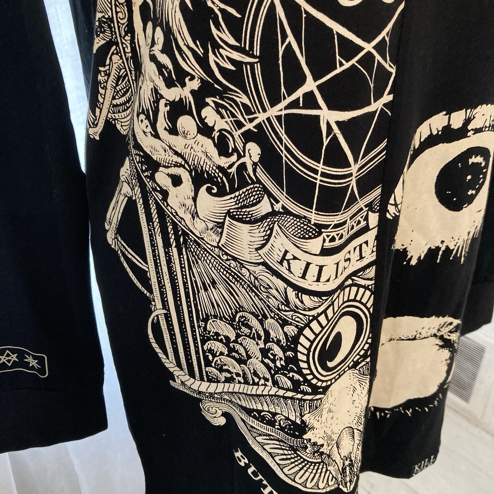 Killstar Insomnia Men’s LS Black Top Sz XS NWT Women’s Dress? Goth gallery