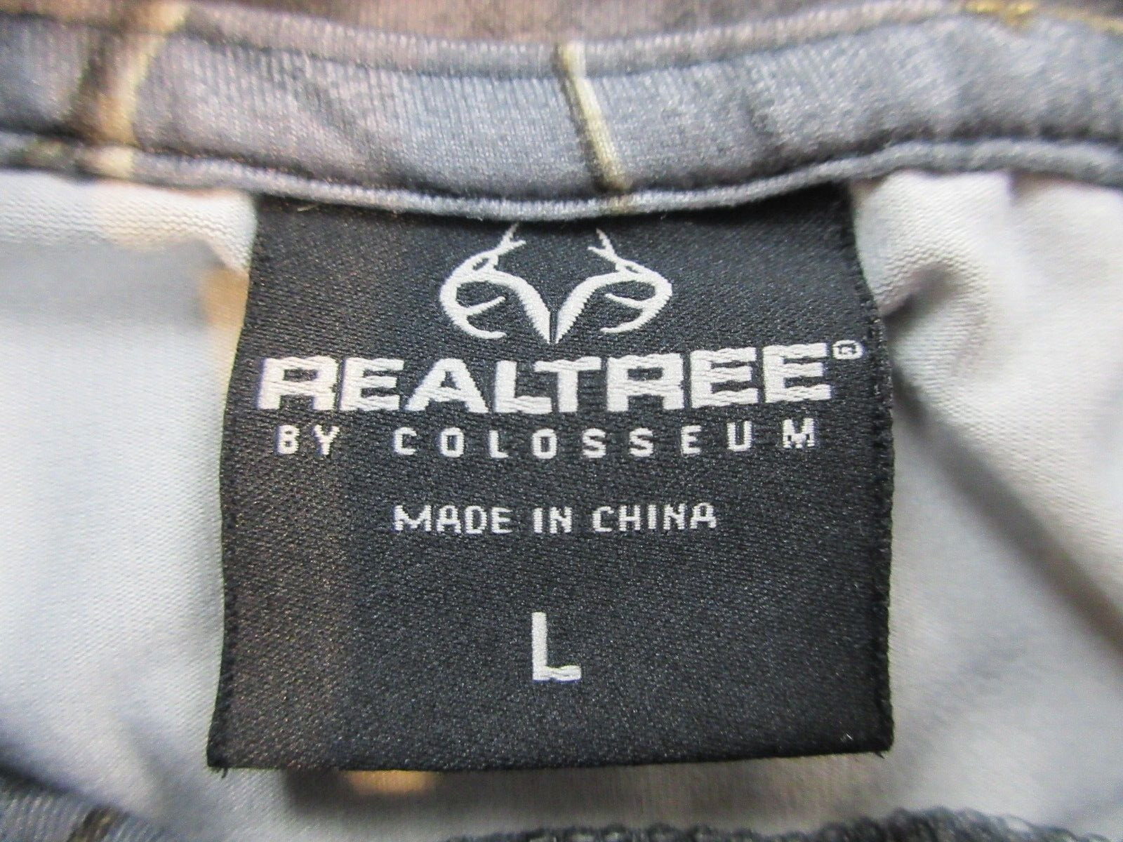 Realtree Shirt Mens Large Gray 1/4 Zip Camo Long Sleeve Mock Neck Lightweight gallery