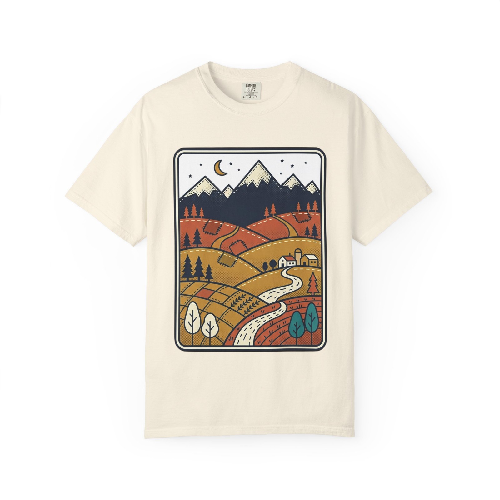 Autumn Mountain Valley Landscape T-Shirt | Scenic Nature Tee gallery
