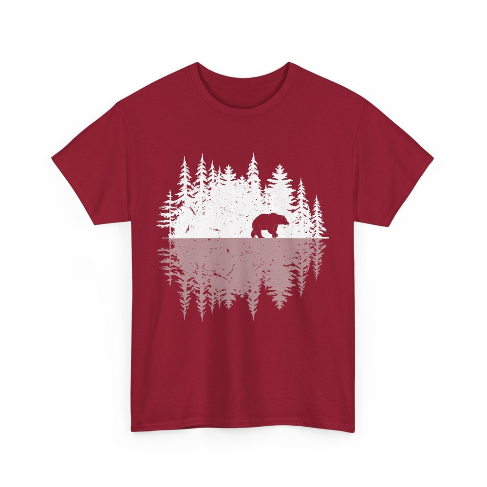 Bear Nature Shirt, Pine Trees Nature Lovers Tee, Wildlife Outdoor Adventures Tee