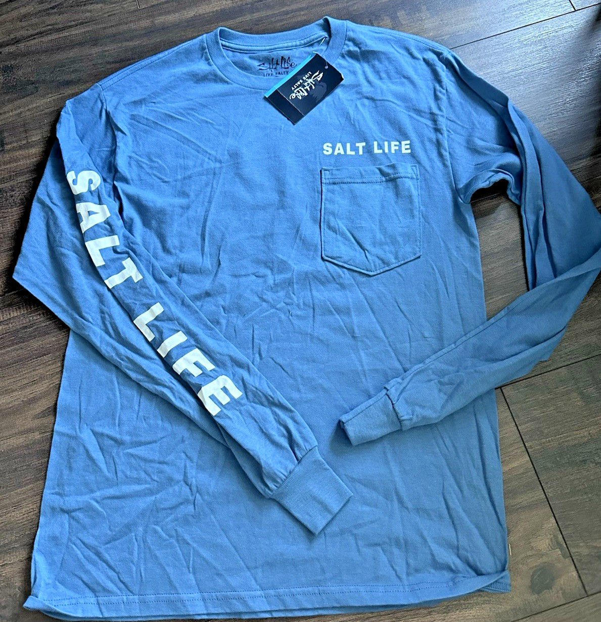 Salt Life Men's Aquatic Journey Fade Graphic Long-Sleeve T-Shirt Coastal Blue S gallery