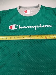 Vintage Champion Double Dry Reversible Mesh T-Shirt Green Gray Men’s Size XL