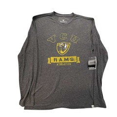 VCU Rams Athletics Colosseum Long Sleeve T Shirt Gray Collegiate NCAA