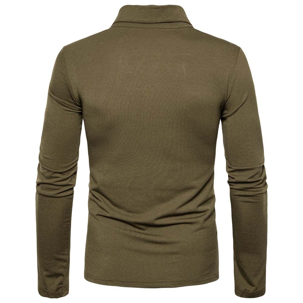 Mens Long Sleeve Shirt Casual Muscle Fit Turn-down Collar Tops T-shirt Blouse gallery