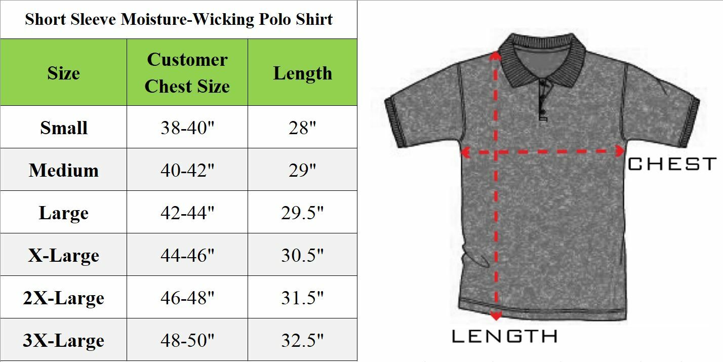 Men's Moisture Wicking Short Sleeve Polo Quick Dry Shirts (2-PACK) NWT FREE SHIP gallery