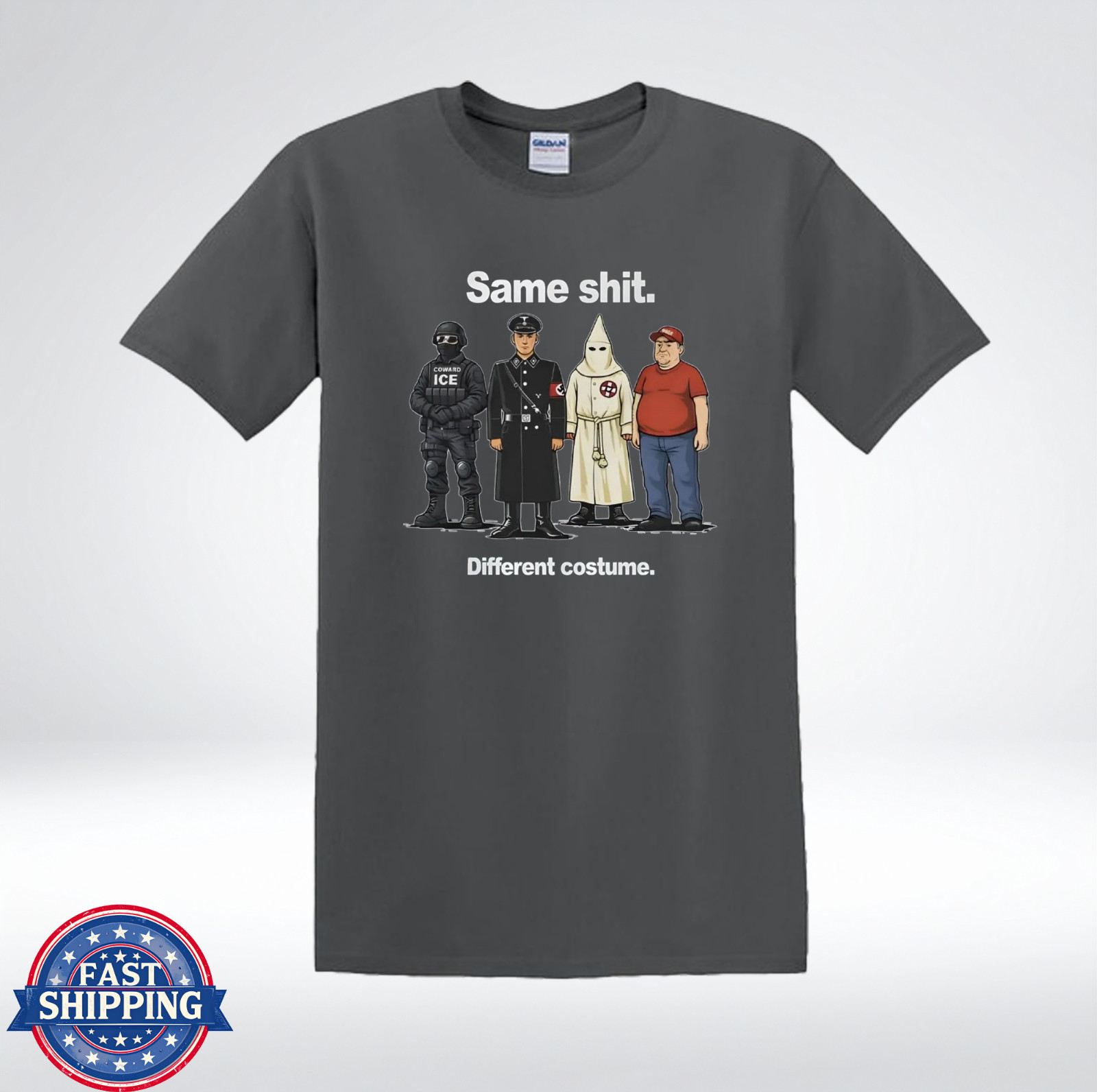 Same Sh*t Different Costume Political Satire Graphic T-Shirt gallery