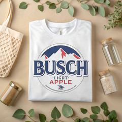 Busch Light Apple T-Shirt – Retro Beer Logo Tee A304